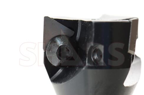 شارس 90 درجة 1-3/4 بوصة × R8 مطحنة نهاية قابلة للفهرسة مع 3 قطع TPG 32 إدراجات كربيد 404-6918 P[ in Kuwait