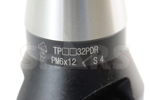 شارس 90 درجة 1-3/4 بوصة × R8 مطحنة نهاية قابلة للفهرسة مع 3 قطع TPG 32 إدراجات كربيد 404-6918 P[ in Kuwait