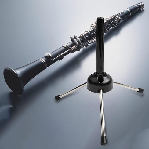 Foldable Tripod Flute Clarinet Oboe Sax Lightweight Instrument Holder Having Rubber Feet Music Accessory Practice Black in Kuwait