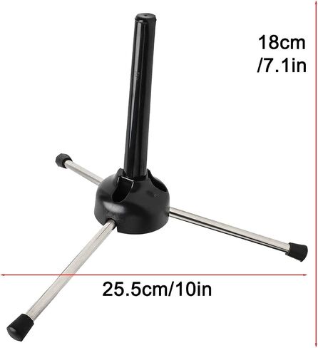 Foldable Tripod Flute Clarinet Oboe Sax Lightweight Instrument Holder Having Rubber Feet Music Accessory Practice Black in Kuwait