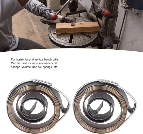 2Pcs Drill Press Return Spring, Drill Press Quill Feed Return Coil Springs, Spring Steel Drill Return Springs, Compatible with Horizontal Vertical Bench Drills and Lathes in Kuwait