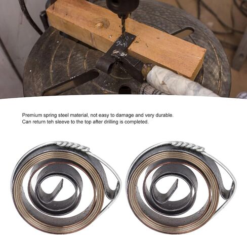 2Pcs Drill Press Return Spring, Drill Press Quill Feed Return Coil Springs, Spring Steel Drill Return Springs, Compatible with Horizontal Vertical Bench Drills and Lathes in Kuwait