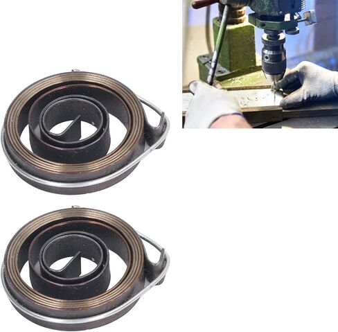 2Pcs Drill Press Return Spring, Drill Press Quill Feed Return Coil Springs, Spring Steel Drill Return Springs, Compatible with Horizontal Vertical Bench Drills and Lathes in Kuwait