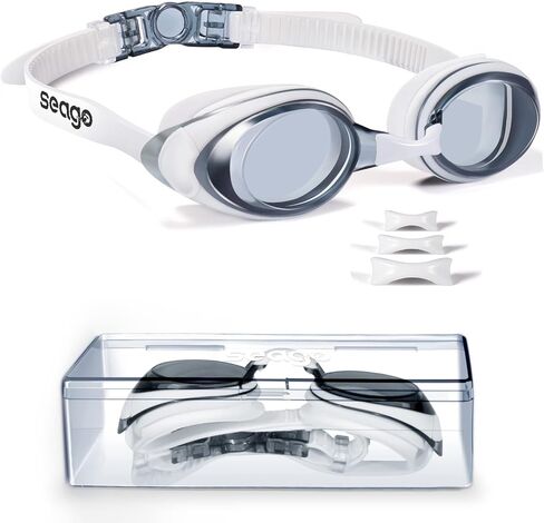 Seago Swim Goggles Shortsighted Swimming Goggles Anti Fog UV Protection Fit for Adult Men Women Youth in Kuwait