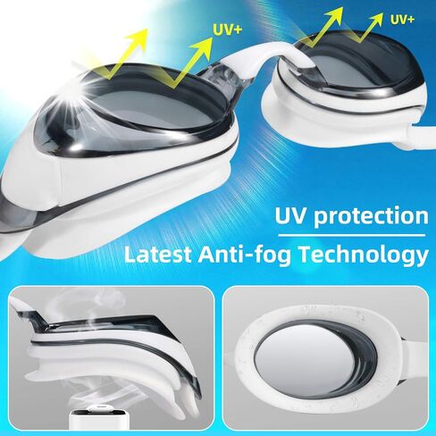Seago Swim Goggles Shortsighted Swimming Goggles Anti Fog UV Protection Fit for Adult Men Women Youth in Kuwait