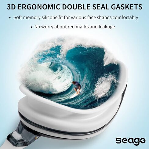 Seago Swim Goggles Shortsighted Swimming Goggles Anti Fog UV Protection Fit for Adult Men Women Youth in Kuwait