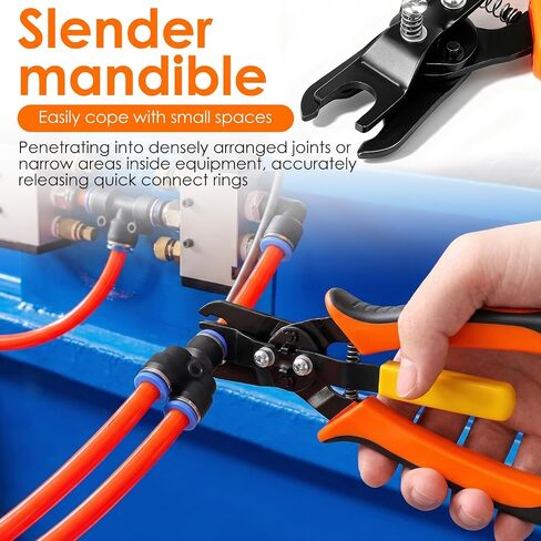 Push to Connect Fittings Disconnect Tool Air Line Removal Tool for 3/8", 1/2" (10-12mm) Pneumatic Air Hose Quick Connect Fittings Quick Release Pliers in Kuwait