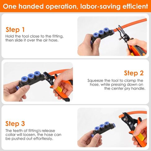 Push to Connect Fittings Disconnect Tool Air Line Removal Tool for 3/8", 1/2" (10-12mm) Pneumatic Air Hose Quick Connect Fittings Quick Release Pliers in Kuwait