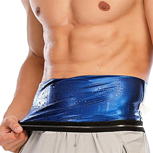 ZukoCert Men's Heat Trapping Waist Trainer & Trimmer, Sauna Sweat Belt to Lose Belly Fat, Workout Shaper for Weight Loss in Kuwait