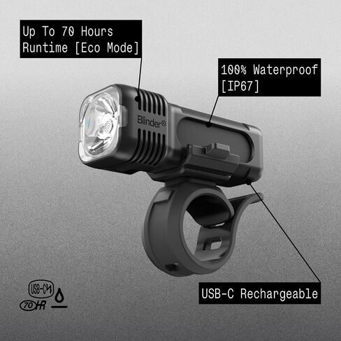 مجموعة مصابيح الدراجة Knog Blinder 400 & Plus، 400 لومن أمامي وخلفي متعدد الاستخدامات، مصابيح LED قابلة لإعادة الشحن عبر USB، إضاءة جانبية، أوضاع متعددة، تصنيف مقاوم للماء، تصميم مضغوط لدراجات الطرق والركاب | تركيبات المصباح الخلفي للدراجة in Kuwait