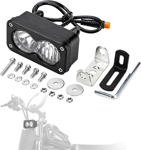 YWG Ebike Headlight Upgrade, 3 Pin White | Compatible with Ridstar Q20 in Kuwait