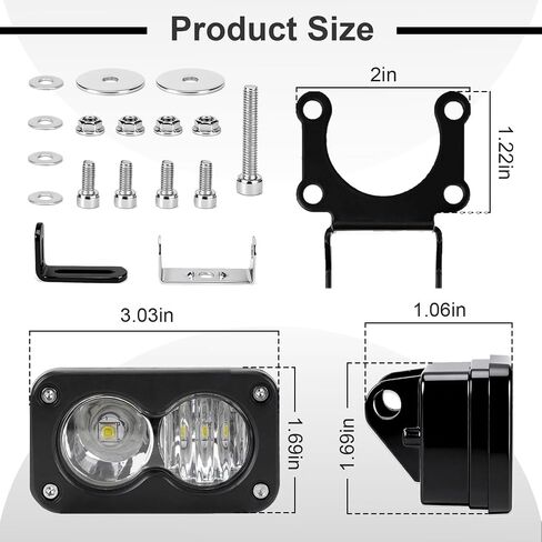 YWG Ebike Headlight Upgrade, 3 Pin White | Compatible with Ridstar Q20 in Kuwait