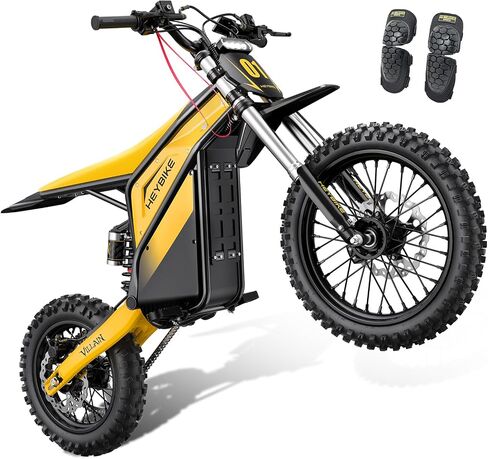 Heybike Villain Electric Dirt Bike with 4160W Motor 1352WH Battery, Up to 50 Miles Range, 14"/12" Fat Tire Electric Bike with Hydraulic Brakes & Dual Suspension, Off-Road E-Bike in Kuwait