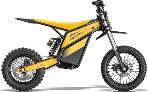 Heybike Villain Electric Dirt Bike with 4160W Motor 1352WH Battery, Up to 50 Miles Range, 14"/12" Fat Tire Electric Bike with Hydraulic Brakes & Dual Suspension, Off-Road E-Bike in Kuwait