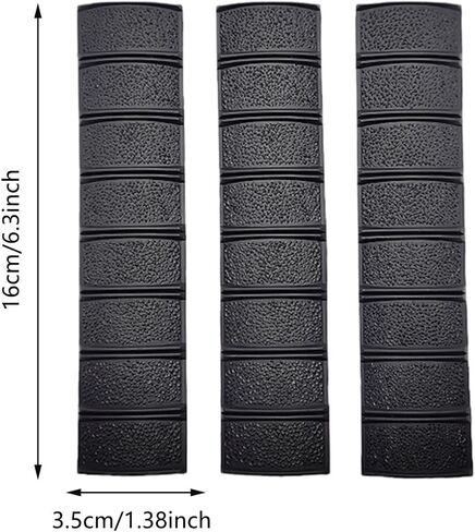 6.25 Inch Picatinny Rail Cover Panels, Checkered Anti Slip 20mm Rail Guard Strips, Lightweight Nylon Rail Covers for Grip Protection, Hand Comfort and Equipment Rail Protection（3pcs） in Kuwait