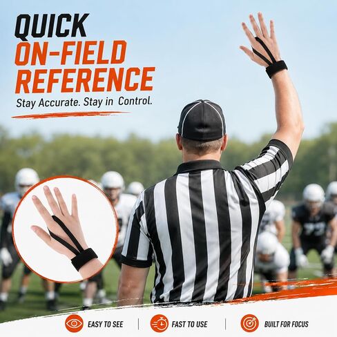 Skrfren 6 Pcs Football Down Indicator Referee Indicator Wristband | for Football Matches, Sports Match Accessories, Black in Kuwait