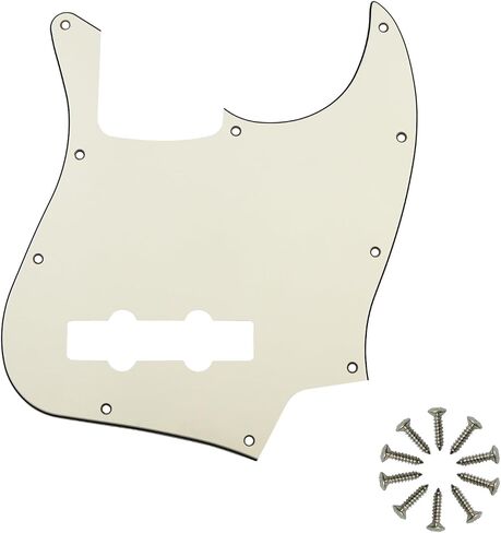 10 Hole J Bass Jazz Bass Pickguard for 4 String Fender USA/Mexican Made Standard Jazz Bass Guitar, White Pearl 4ply in Kuwait
