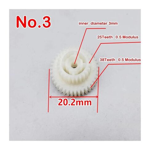Plastic Teeth Double Layer Gears Reduction Gear Various Series 0.3/0.4/0.5 Modulus for Kids' Toy Helicopters Car Boat Parts(2PCS,No.3) in Kuwait