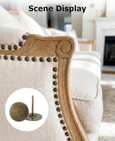 مسامير تنجيد 7/16 بوصة، 150 قطعة من مسامير الإبهام المسطحة المزخرفة للأثاث، Tachuelas Para Wood Tapiceria in Kuwait