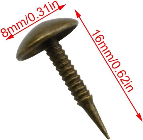 XGNG 150PCS Metal Threaded Round Head Straight Nails Decorative Furniture Mini Upholstery Nails for Sofa Beds Message Boards and Photo Walls in Kuwait