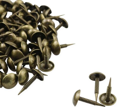 XGNG 150PCS Metal Threaded Round Head Straight Nails Decorative Furniture Mini Upholstery Nails for Sofa Beds Message Boards and Photo Walls in Kuwait