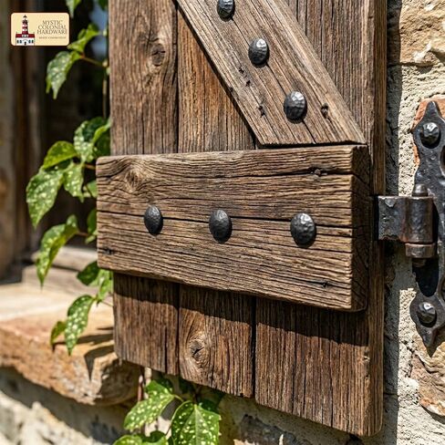 أظافر زخرفية من حديد كلافوس من العصور الوسطى الاستعمارية الغامضة - كلافوس ريفية مستديرة| مجموعة من 6 رؤوس أظافر ذات مسامير حديدية عتيقة، لمسة نهائية سوداء غير لامعة in Kuwait