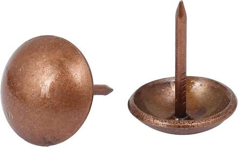ZAYI 5/8"x13/16" Antique Red Copper Upholstery Tacks, Furniture Nails Thumb Tacks Pins Assortment Kit for DIY Wood Furniture Décor 100PCS (5/8inch, Red Copper) in Kuwait