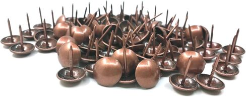ZAYI 5/8"x13/16" Antique Red Copper Upholstery Tacks, Furniture Nails Thumb Tacks Pins Assortment Kit for DIY Wood Furniture Décor 100PCS (5/8inch, Red Copper) in Kuwait