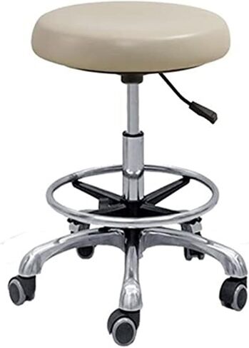 360° Rotation Dental Stool, Height Adjustable Medical Assistant Chair, PU Leather Saddle Design with Armrest for Clinic Salon (A3) in Kuwait