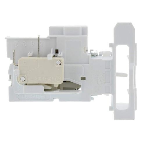 White Washing Machine Lid Lock Switch Assembly, Safety Door Latch Control Replacement Part 137353300 for Household Laundry Equipment Cycle Safety Repair in Kuwait