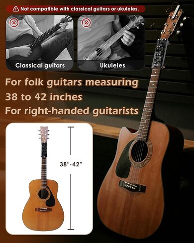 Portable Guitar Chord Presser, Guitar Chord Helper And Trainer for Acoustic Guitar, Guitar Learning Tools for Beginners and Arthritis Player, Develop Confidence Quickly in Kuwait