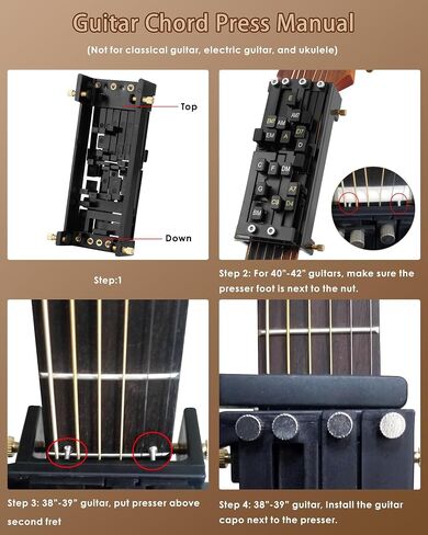 Portable Guitar Chord Presser, Guitar Chord Helper And Trainer for Acoustic Guitar, Guitar Learning Tools for Beginners and Arthritis Player, Develop Confidence Quickly in Kuwait