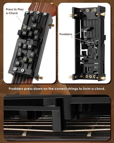 Portable Guitar Chord Presser, Guitar Chord Helper And Trainer for Acoustic Guitar, Guitar Learning Tools for Beginners and Arthritis Player, Develop Confidence Quickly in Kuwait