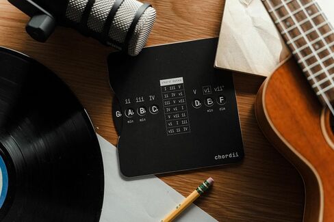 Chordii Roman Numeral Music Theory Wheel | Chord Wheel for Guitar, Piano & All Instruments | Learn Keys, Build Chord Progressions & Write Songs | Circle of Fifths Wheel (Black) in Kuwait