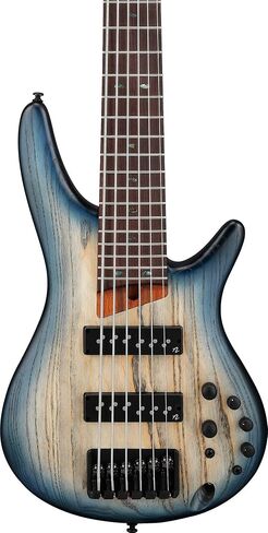 Ibanez SR606E SR Standard 6-String Bass Guitar - Cosmic Blue Starburst Flat Bundle with Gig Bag, Tuner, Strap, Instrument Cable, Instructional DVD, and Austin Bazaar Polishing Cloth in Kuwait