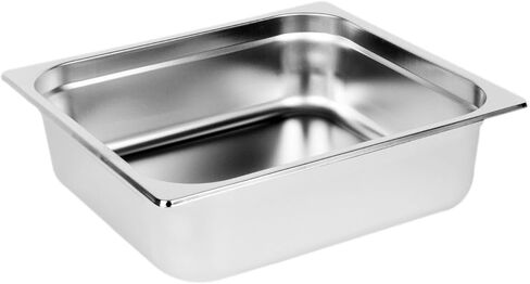 Soro Essentials- 2/3 Size 4" Deep Stainless Steel Anti-Jamming Steam Table Pan 24 Gauge- Chafer Food Pan Stackable Anti-Jam Steam Pans for Hotel Restaurant Supplies Party Buffet Event Catering in Kuwait