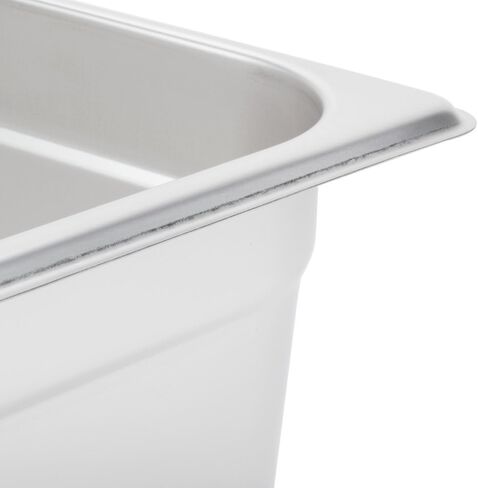 Soro Essentials- 2/3 Size 4" Deep Stainless Steel Anti-Jamming Steam Table Pan 24 Gauge- Chafer Food Pan Stackable Anti-Jam Steam Pans for Hotel Restaurant Supplies Party Buffet Event Catering in Kuwait