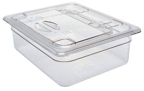 Cambro 20CWL 135 Clear Camwear Half Size Solid Food Pan FlipLid in Kuwait