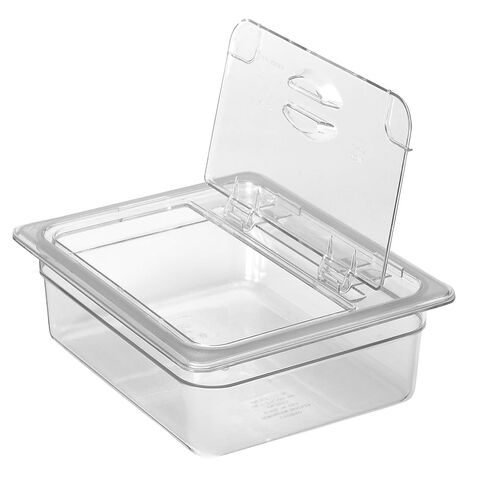 Cambro 20CWL 135 Clear Camwear Half Size Solid Food Pan FlipLid in Kuwait