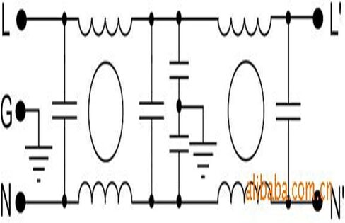 60A double section filter AN-60B22FB 250V servo motor dedicated power in Kuwait