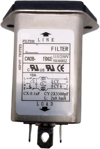 فلتر طاقة 220 فولت مقبس تأمين فردي مزدوج CW2B-10A/3A/6A-T(CW2B -10A -T 002 تأمين مزدوج) in Kuwait