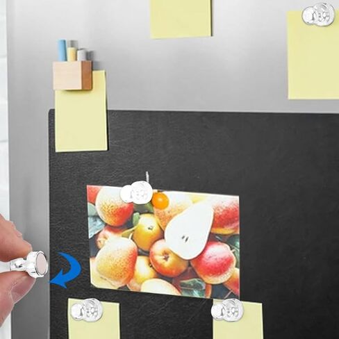12pack Silver Fridge Magnets Refrigerator Whiteboard Small Strong Magnet Classroom Kitchen Accessories Decorative Locker Set Decor Must Haves Office Calendar Refrigerador Magnetic Cute Crafts in Kuwait