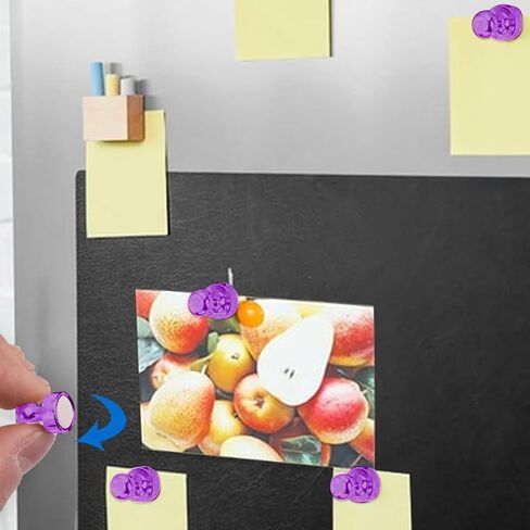 12pack Purple Fridge Magnets Refrigerator Whiteboard Small Strong Magnet Classroom Kitchen Accessories Decorative Locker Set Decor Must Haves Office Calendar Refrigerador Magnetic Cute Crafts in Kuwait