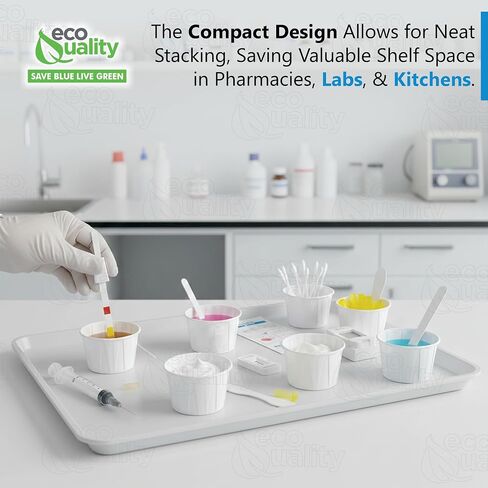 EcoQuality 1oz Disposable White Paper Medicine Cup with Rolled Rim - Medication Dispensing, Dose Prep, Sample Handling, Clinics, Pharmacies, Dental, and Lab Use (2500) in Kuwait