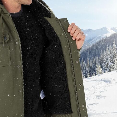 Men’s Winter Snowboarding Jacket Waterproof Insulated Ski Coat Windproof Thermal Warm Snow Outdoor Cold Weather in Kuwait