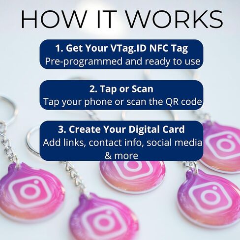 5 قطع - سلسلة مفاتيح NFC ثلاثية الأبعاد TIP TAP - VALARTS - بطاقة عمل رقمية ذكية من Chameleon - Ntag213 Epoxy مقاومة للماء - انقر لمشاركة جهات الاتصال والتواصل الاجتماعي - متوافقة مع iPhone وAndroid in Kuwait