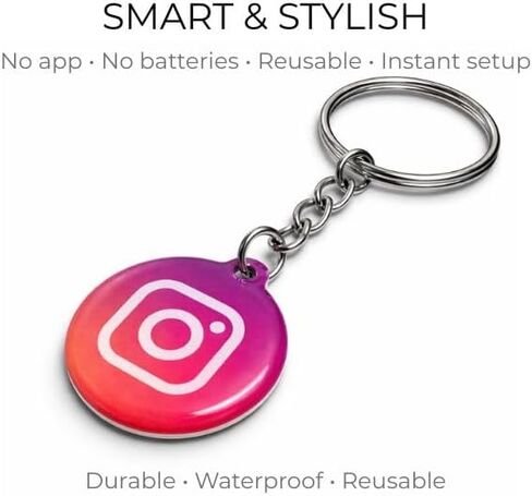 5 قطع - سلسلة مفاتيح NFC ثلاثية الأبعاد TIP TAP - VALARTS - بطاقة عمل رقمية ذكية من Chameleon - Ntag213 Epoxy مقاومة للماء - انقر لمشاركة جهات الاتصال والتواصل الاجتماعي - متوافقة مع iPhone وAndroid in Kuwait