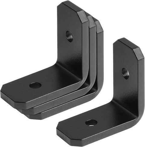 4 PCS 2" x 1" Heavy Duty L Angle Bracket, Black Rafter Clip, 6 Gauge | Max Load 300lbs in Kuwait