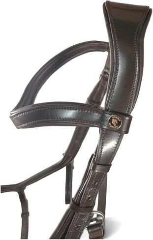 Pressure Relief Fancy Stitch Comfort Ergonomic Horse Bridle Havana Brown | Ergonomic | Comfortable | Durable (Bridle + Leather Reins, Full/Horse) (Fancy Stitch - Full/Horse) in Kuwait
