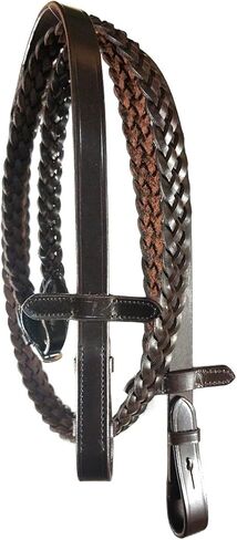 Pressure Relief Fancy Stitch Comfort Ergonomic Horse Bridle Havana Brown | Ergonomic | Comfortable | Durable (Bridle + Leather Reins, Full/Horse) (Fancy Stitch - Full/Horse) in Kuwait